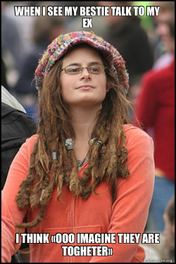 Female College Liberal - Bad Argument Hippie