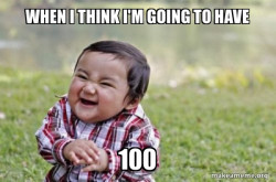 Evil, scheming toddler