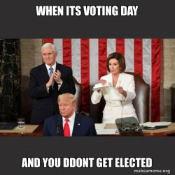 Nancy Pelosi ripping Trump's speech up