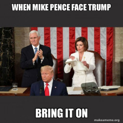 Nancy Pelosi ripping Trump's speech up