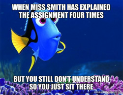 Dory from Nemo  (5 second memory)