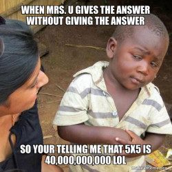 Skeptical Third World Kid