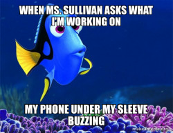 Dory from Nemo  (5 second memory)