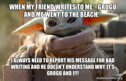 Baby Yoda looking at you