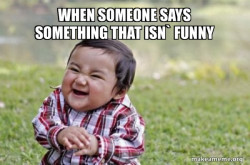 Evil, scheming toddler