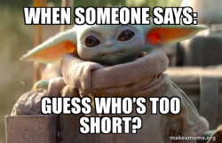 Baby Yoda looking at you