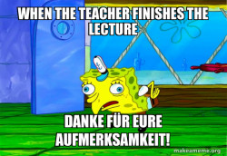 als PrÃ¤sentationsende auf Deutsch