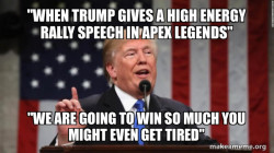 We're going to get tired of winning