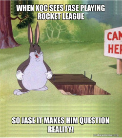 when xQc sees Jase playing roket leage