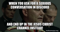 Give me jesus christ discord Chat channel