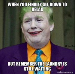 donald trump as a joker from a deck of cards