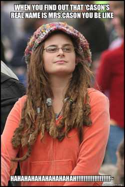 Female College Liberal - Bad Argument Hippie