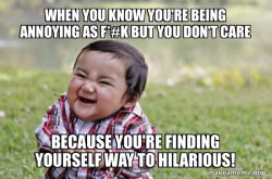 Evil, scheming toddler