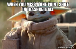 Baby Yoda looking at you