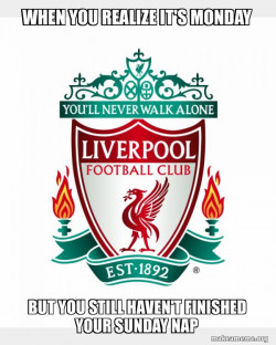Cartoon gif showing sir Alex Ferguson laughing at Liverpool winning a very pool premier league season 2025