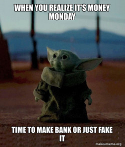 money Monday is just a day every two weeks at our job when our managers submit money requests for their departments. 