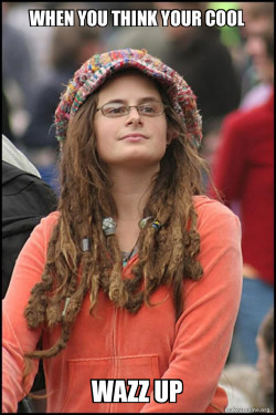 Female College Liberal - Bad Argument Hippie