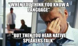 Make a meme about learning English 