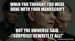 There must be a review within thirty days, and if as many as three pages required corrections, the entire manuscript had to be redone.