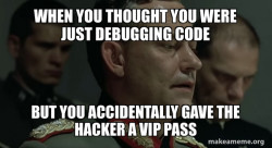 Hacked script injection