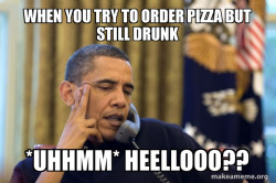 Obama Ordering a Pizza (on the phone)