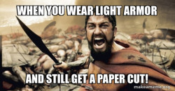 Light armours have low hp and take alot of damage so their suprised when they live an attack