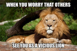 Contemplative Lion