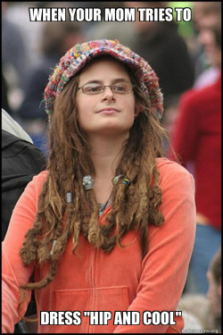 Female College Liberal - Bad Argument Hippie