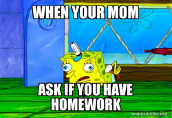homework SpongeBob