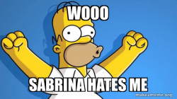 Sabrina hates club