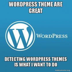 I really want to get a wordpress theme and I should detect it.