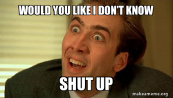 Sarcastic Nicholas Cage