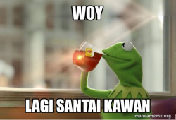 Kermit Drinking Tea