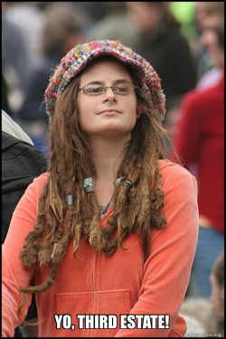 Female College Liberal - Bad Argument Hippie