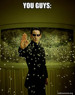 Neo Stopping Bullets