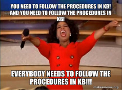 Oprah Winfrey - You need to follow the procedures in KB