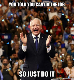 Happy Tim Walz