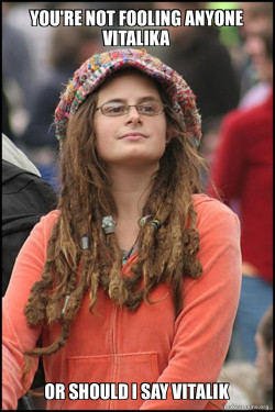 Female College Liberal - Bad Argument Hippie