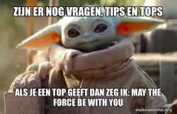 Baby Yoda looking at you