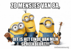 einde spreekbeurt 8a