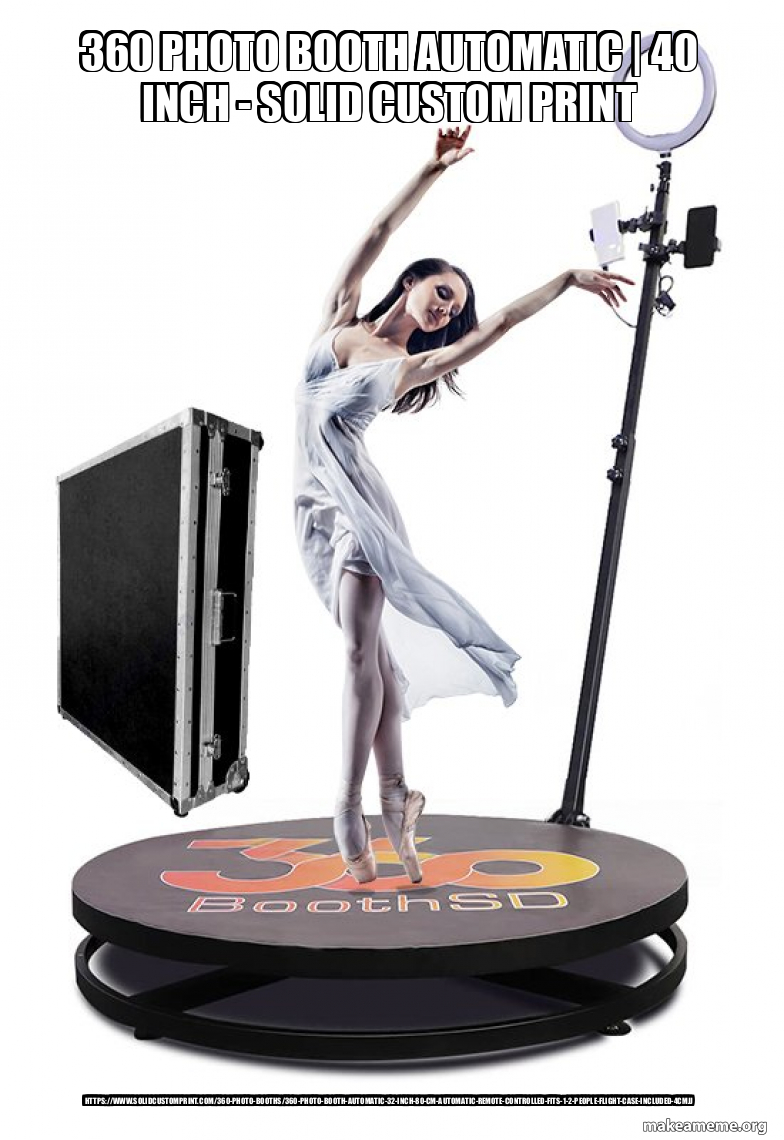 360 Photo Booth Automatic 40 Inch Solid Custom Print https//www