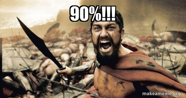 90%!!! - The 300 Meme Generator