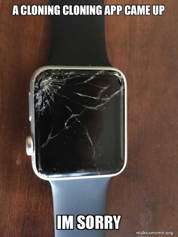 Broken Apple Watch meme