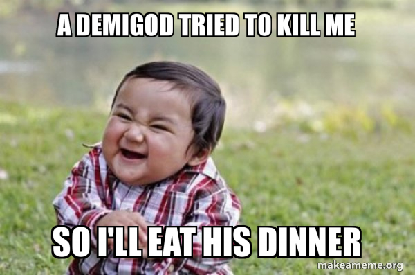 Evil, scheming toddler meme