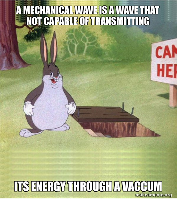 A mechanical wave is a wave that not capable of transmitting its energy ...