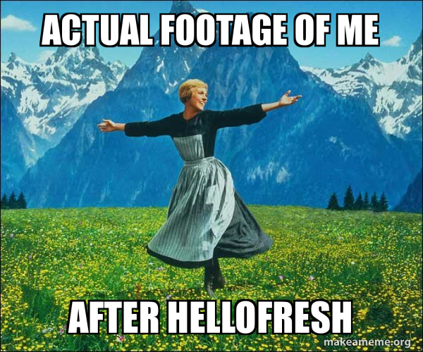 actual footage of me after hellofresh Sound of Music Meme Generator