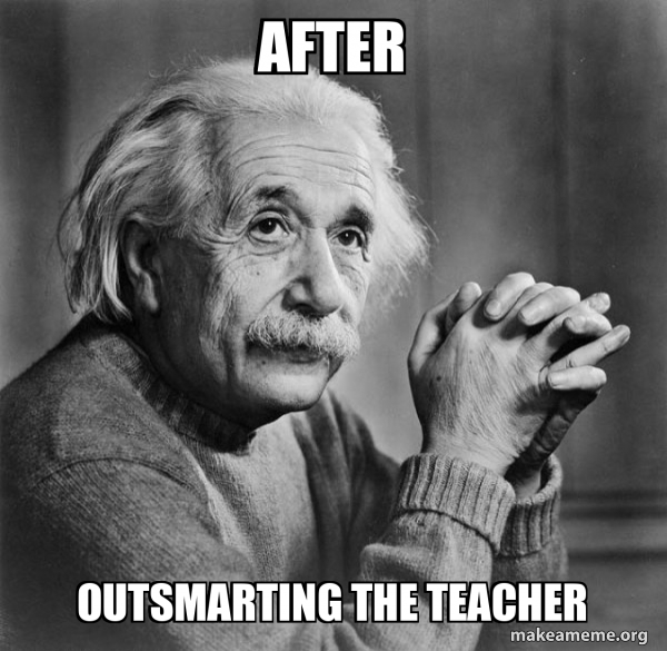 Serious Albert Einstein meme