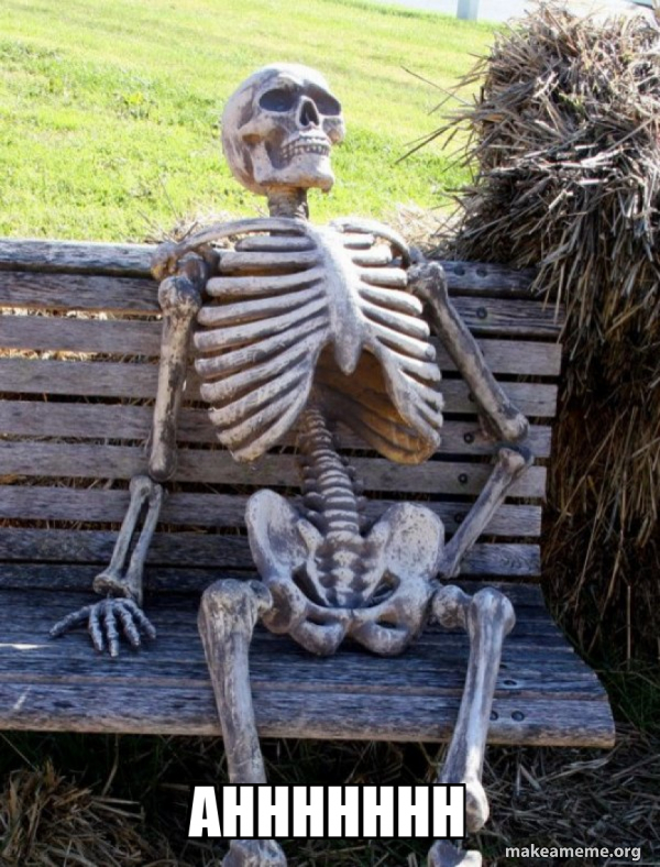 Ahhhhhhh - Waiting Skeleton Meme Generator
