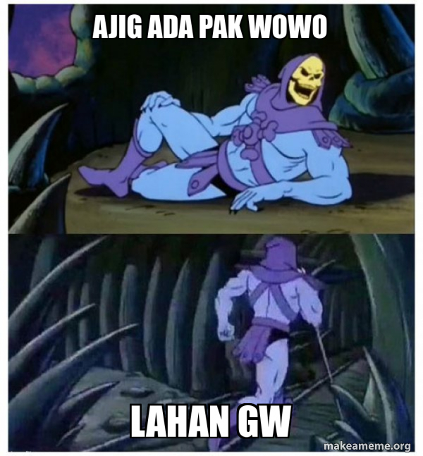 Pak Led Meme Ajig Ada pak wowo Lahan gw - Skeletor Facts Meme Generator