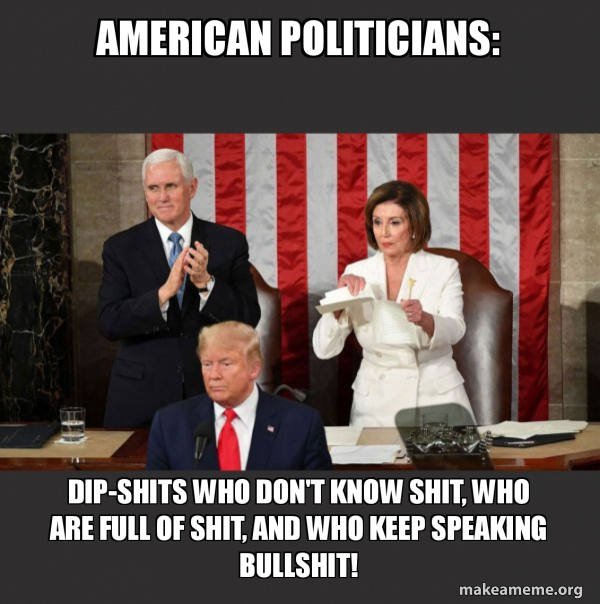 Nancy Pelosi ripping Trump's speech up meme